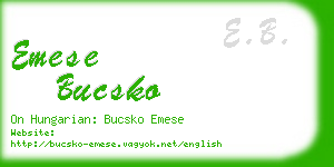 emese bucsko business card